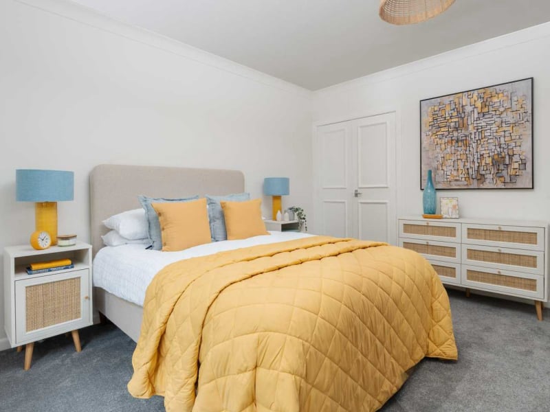 Furniture rental for bedrooms with styling service