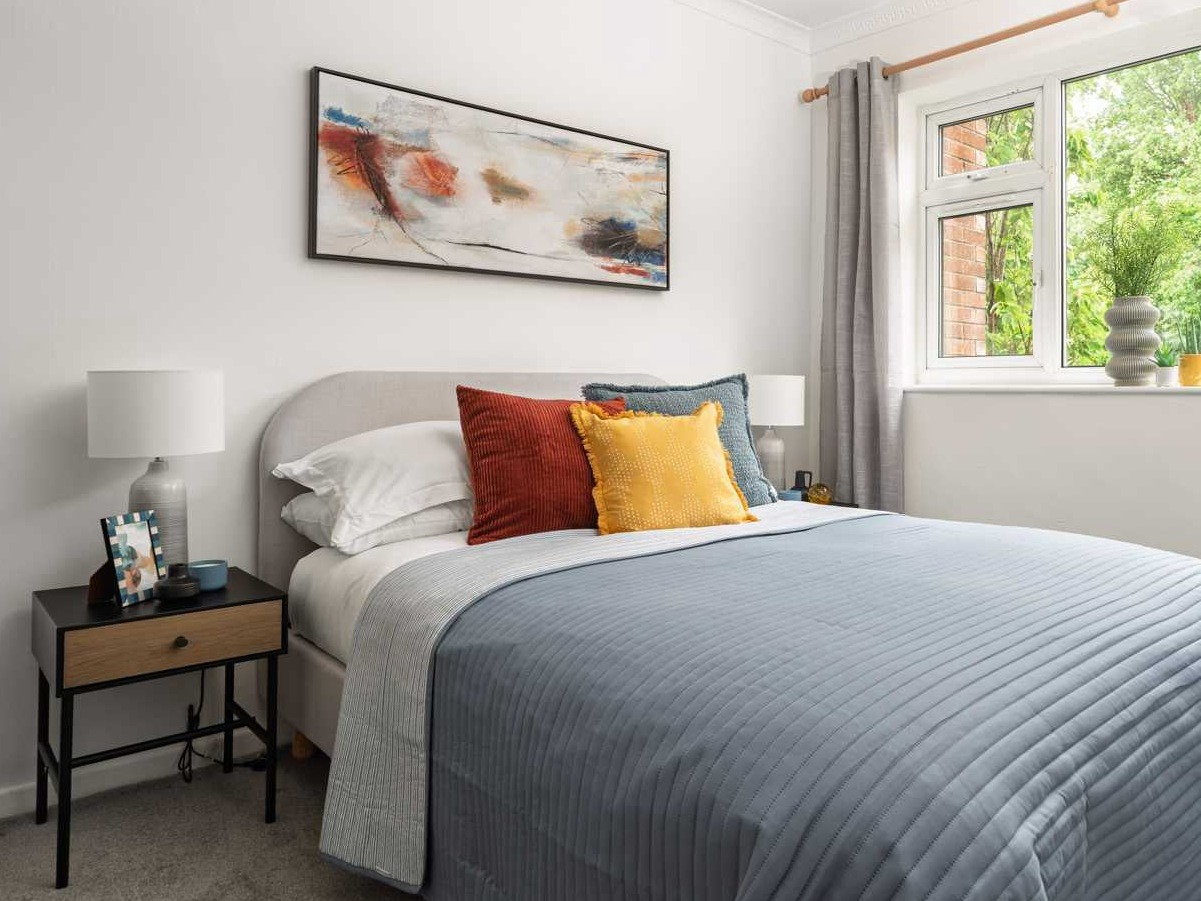 Bedroom staged to sell