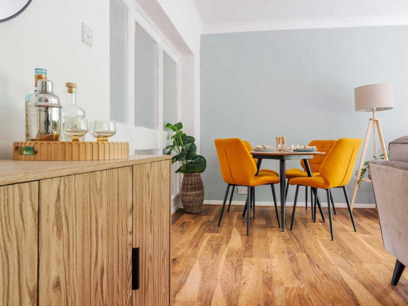 Lounge diner furniture rental to demonstrate the space