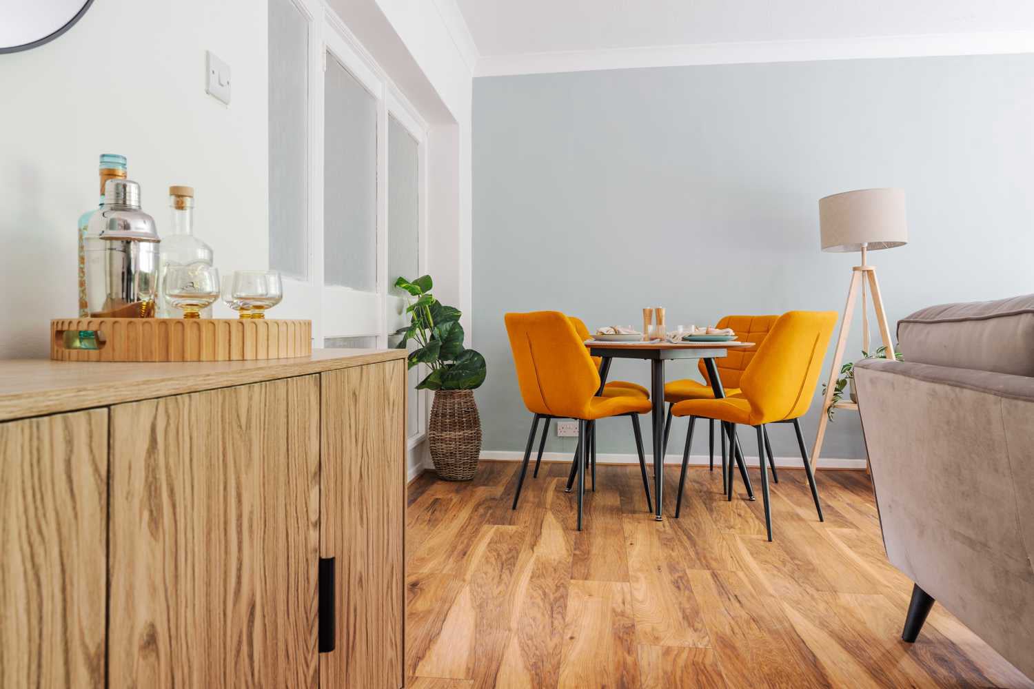 Lounge diner furniture rental to demonstrate the space