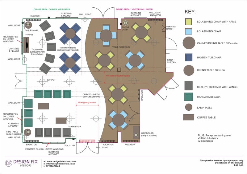 Sheltered accommodation communal area floorplan
