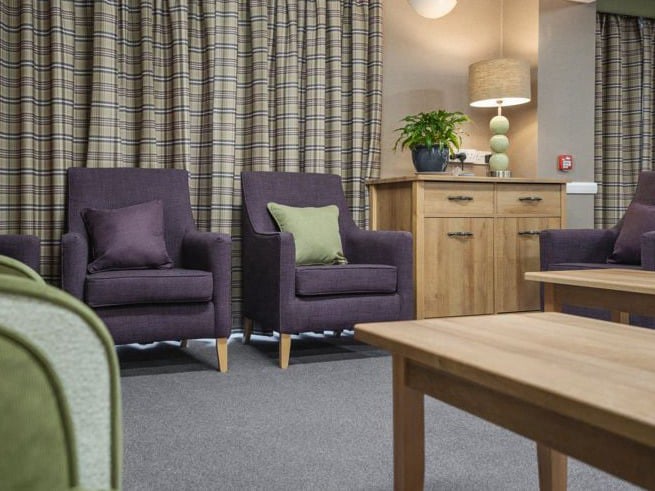 Assisted living communal lounge