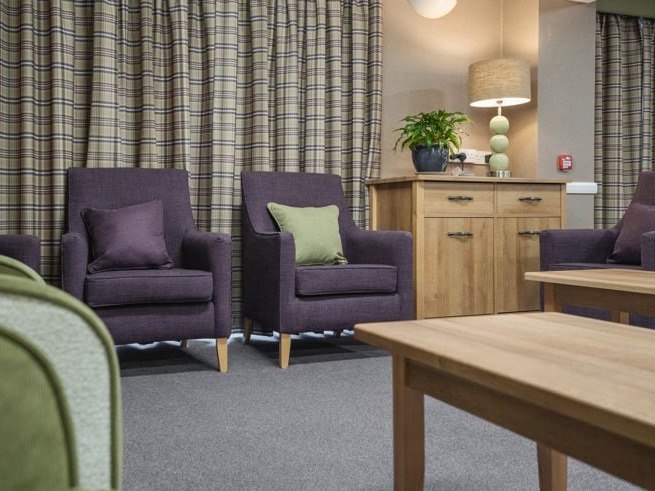 Assisted living communal lounge