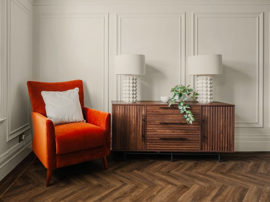 Hallway staged to sell